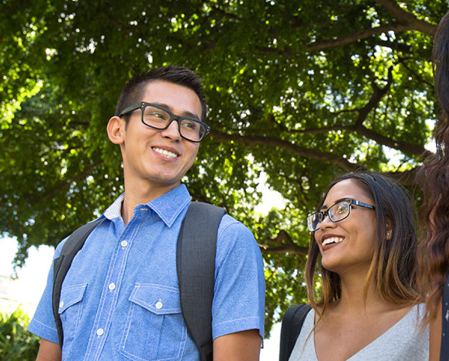 students walking to class